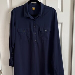 Eddie Bauer Dark Blue Long Sleeve Dress